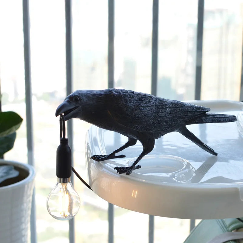 Moderne Lucky Bird Tafellamp – Creatief Houten Dier Ontwerp voor Slaapkamer en Woonkamer