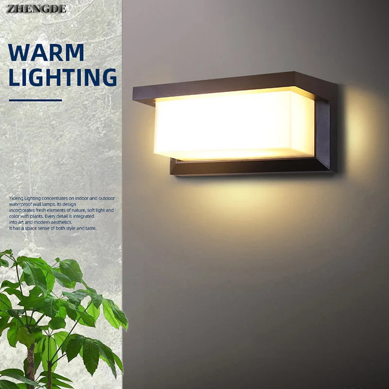Moderne LED Buiten Wandlamp met Bewegingssensor - Waterdichte Verluchte Verlichting, Buitenverlichting Fixture