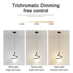 Nordic Glass LED Hanglamp – 3-Kleur Temperatuur, 1-Weg Hanglamp voor Eetkamer, Slaapkamer en Woonkamer Decor (5-10 m² Dekking)