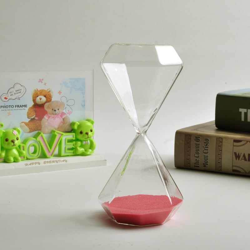 5–60 Minuten diamant zandloper, zandloper, zandloper, kinder cadeau, zandloper, huisdecoratie, beschikbaar in meerdere kleur opties