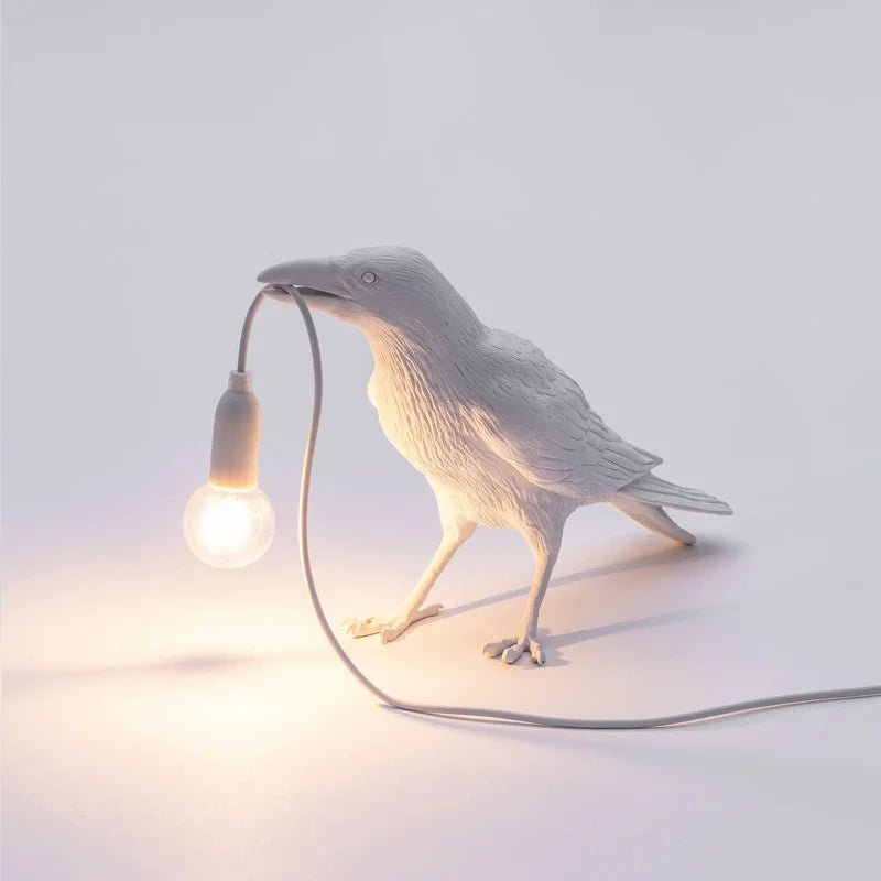 Moderne Lucky Bird Tafellamp – Creatief Houten Dier Ontwerp voor Slaapkamer en Woonkamer