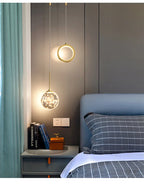 Moderne LED Hanglamp – 2-Weg Binnen Hanglamp voor Woonkamer, Slaapkamer, Eettafel met Aanpasbare 3 Lichtkleuren
