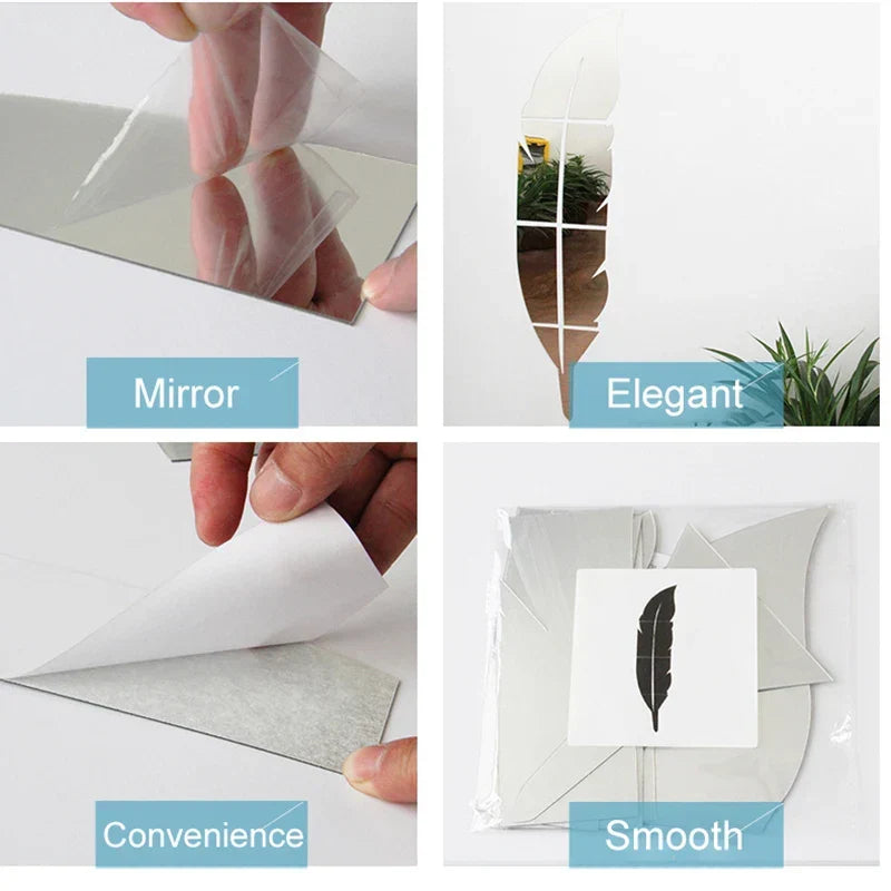 Troscana | 3D Veer Kunst Spiegel Muur Sticker