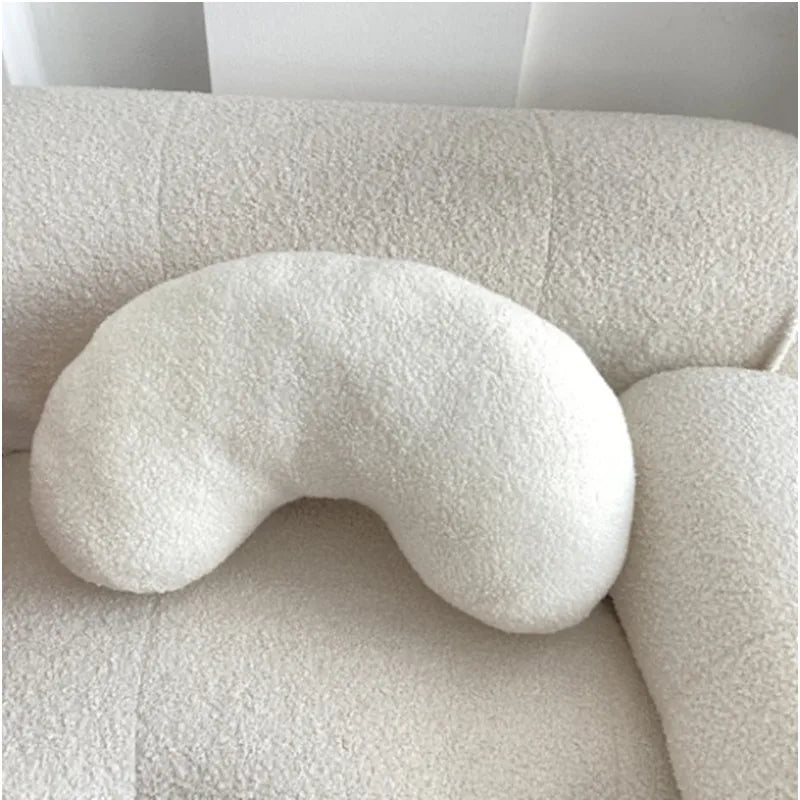 Nordic Bouclé Abstract Kussen – Minimalistisch Pluche Kussen | Troscana