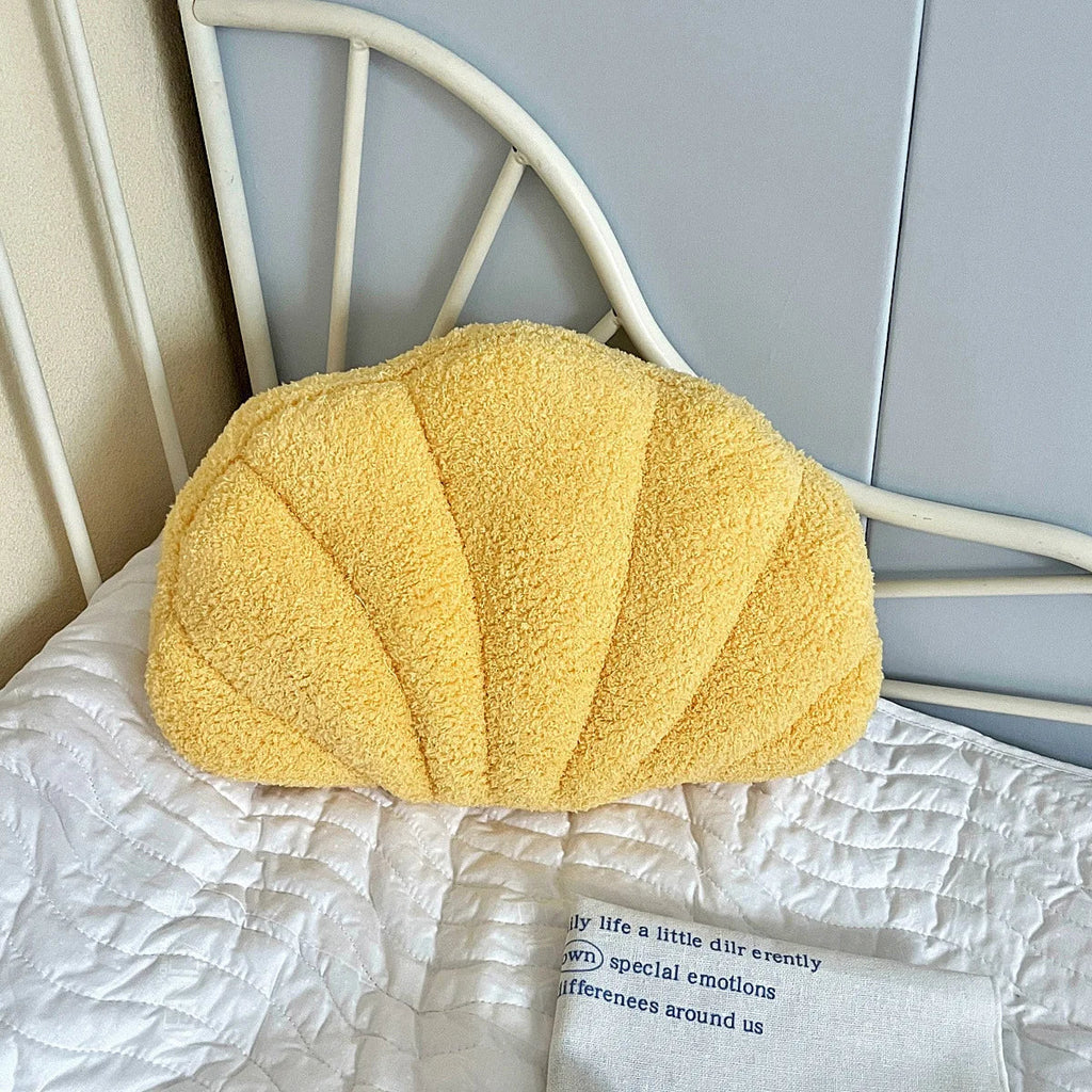 Pastel Shell Kussen – Fluffy Bouclé Pluche Kussen | Troscana