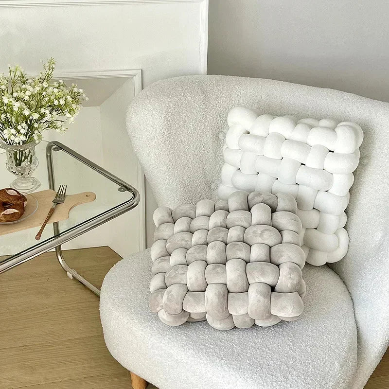 Chunky Woven Knot Cushion | Troscana