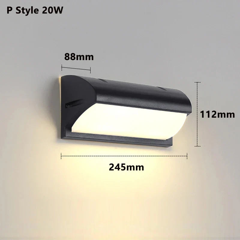 Moderne LED Buiten Wandlamp met Bewegingssensor - Waterdichte Verluchte Verlichting, Buitenverlichting Fixture
