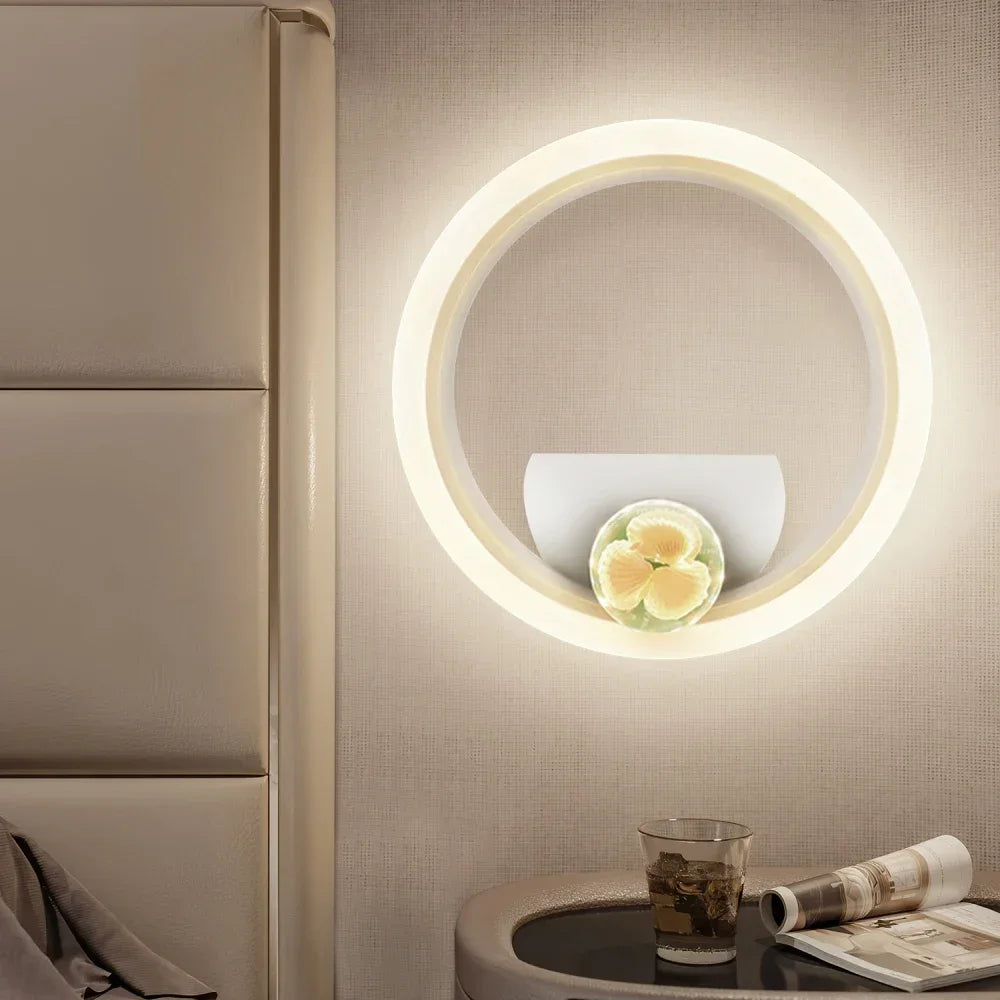 Moderne LED Wandlamp - Verstelbare 3-Kleur Lichtarmatuur voor Slaapkamer, Woonkamer, Balkon en Binnenhuisdecoratie