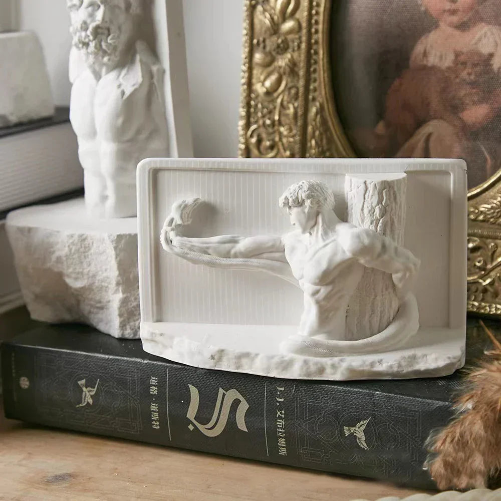 Nordic INS Stijl Karakter Pleister Standbeeld DIY Geschilderde Schets Fotografie Props Tafel Decoraties Thuis Kunst Pleister Decoratie