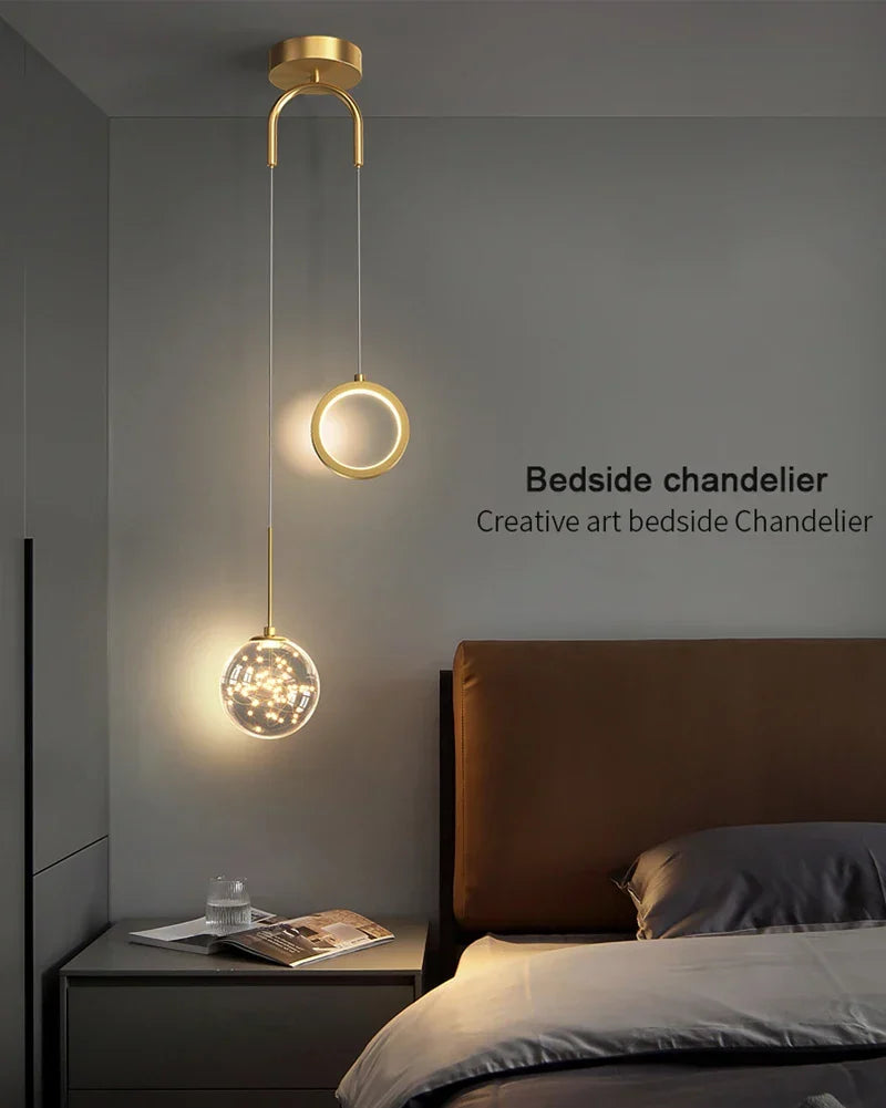 Moderne LED Hanglamp – 2-Weg Binnen Hanglamp voor Woonkamer, Slaapkamer, Eettafel met Aanpasbare 3 Lichtkleuren
