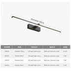 Moderne LED Wandlamp voor Badkamer - 3-Kleur Verstelbare Licht Aluminium LED Spiegel Lamp voor Make-up en Baddertijd