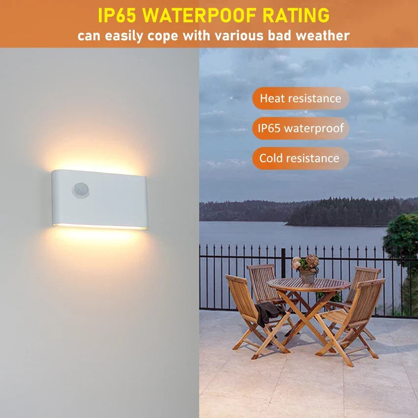 Moderne LED Buiten Bewegingssensor Waterdichte Wandlamp - Ideaal voor Tuin-, Binnenplaats- en Gangverlichting