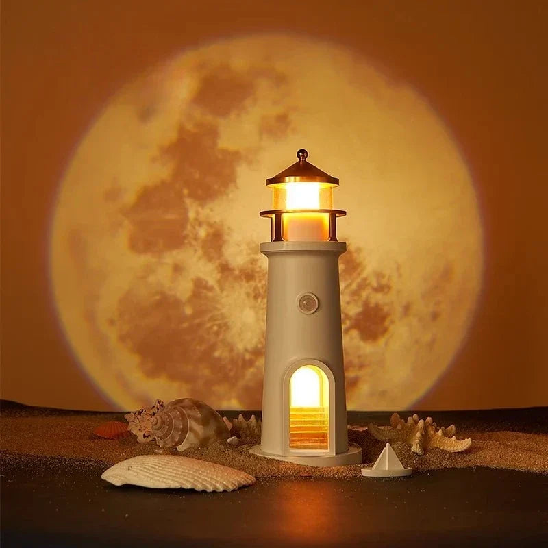 Moon Harbor Lighthouse Nachtlamp