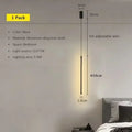 Moderne LED Lange Hanglamp voor Eetkamer, Slaapkamer & Woonkamer – Touch Switch, Aluminium Hanglamp, Witte & Zwarte Lampenkap