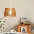 Moderne Japanse Vogelkooi Hanglamp – Houten Emmer Chandelier voor Woonkamer, Slaapkamer en Bar Decor