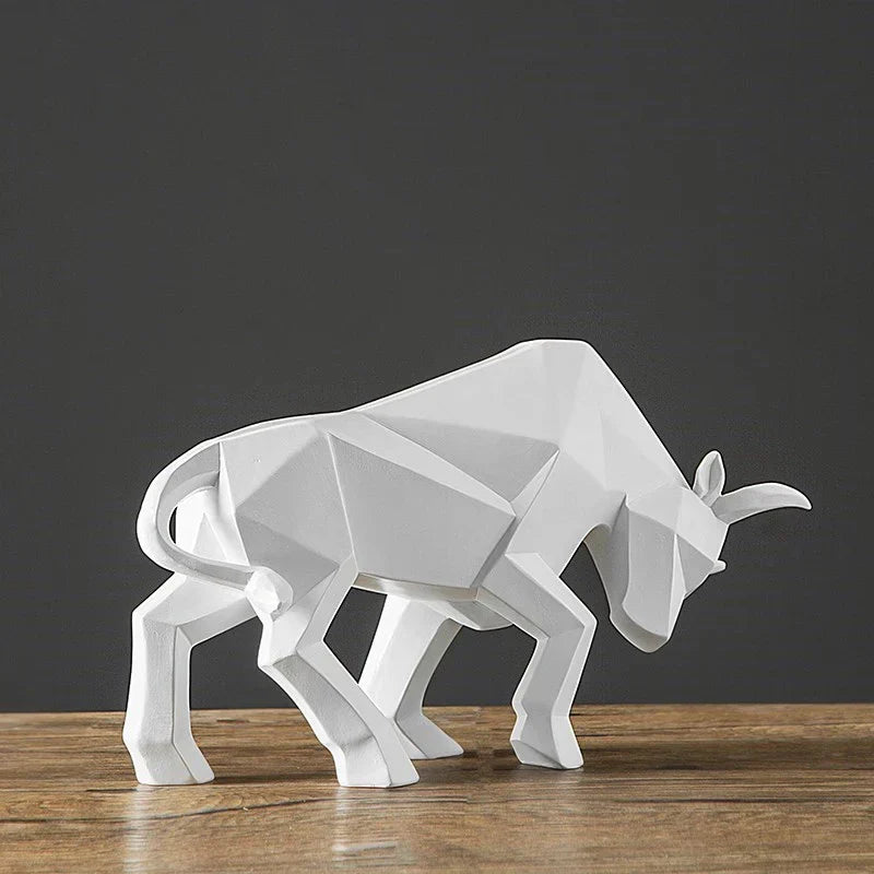 YuryFvna Moderne Geometrische Stier Standbeeld, Ornament, Café, Stier Sculpturen, Dier Figuren, Abstracte Hotel Woondecoratie