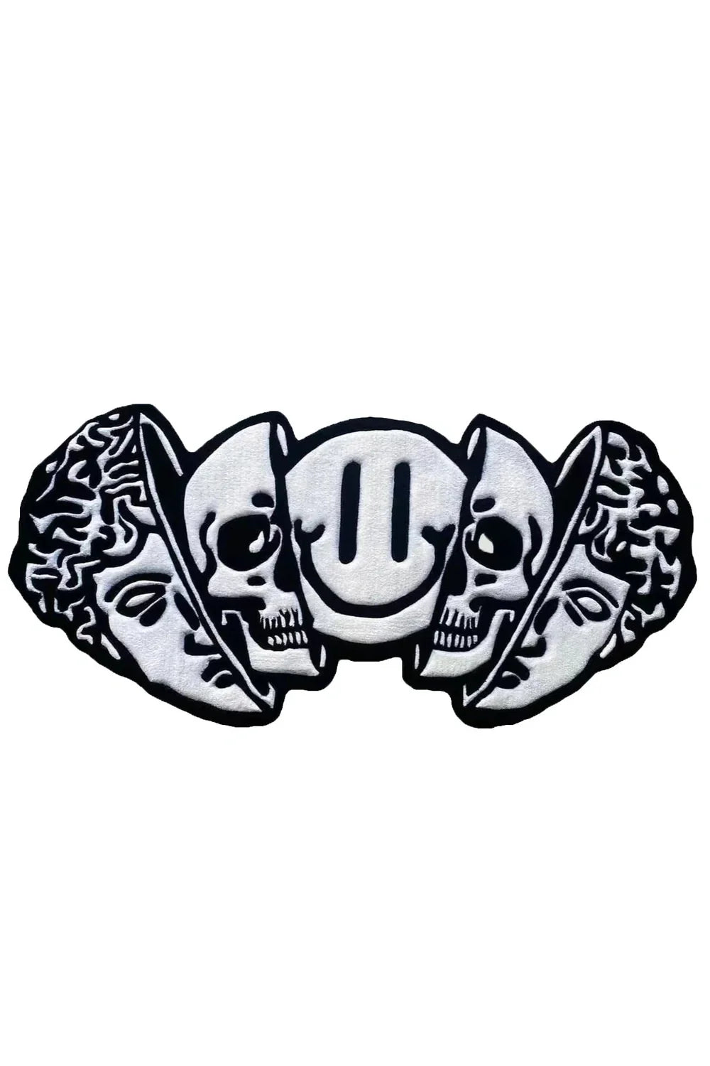 Skull Zwarte Vloerkleed