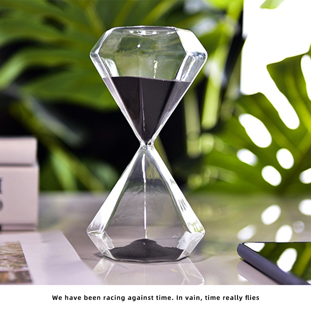 5–60 Minuten diamant zandloper, zandloper, zandloper, kinder cadeau, zandloper, huisdecoratie, beschikbaar in meerdere kleur opties