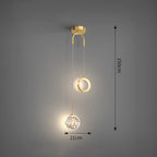 Moderne LED Hanglamp – 2-Weg Binnen Hanglamp voor Woonkamer, Slaapkamer, Eettafel met Aanpasbare 3 Lichtkleuren