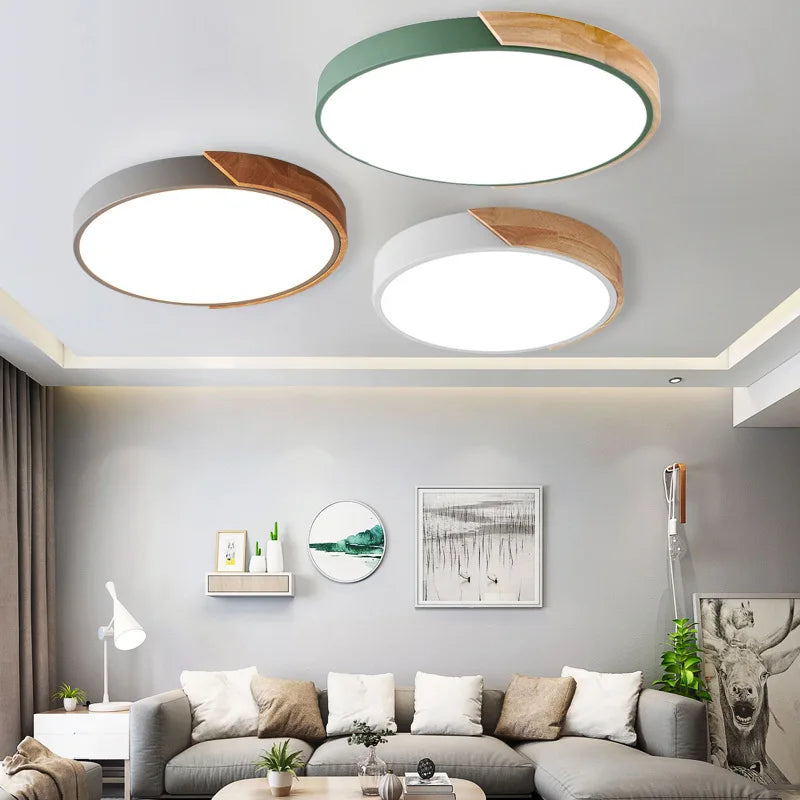 Moderne LED Plafondlamp Macaron Kandelaar
