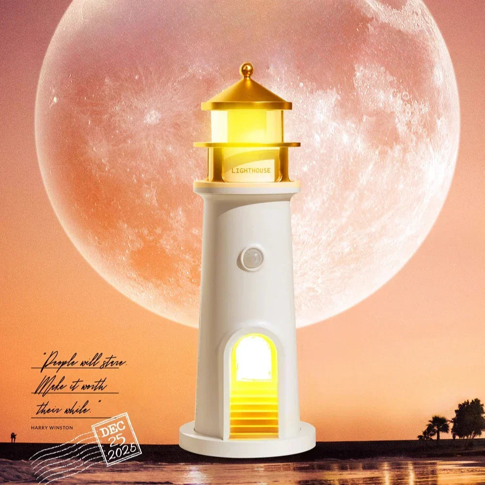 Moon Harbor Lighthouse Nachtlamp