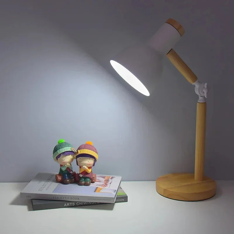 Artistieke Paddenstoelvormige Houten Bureau Lamp: Verlicht Je Ruimte met Stijl