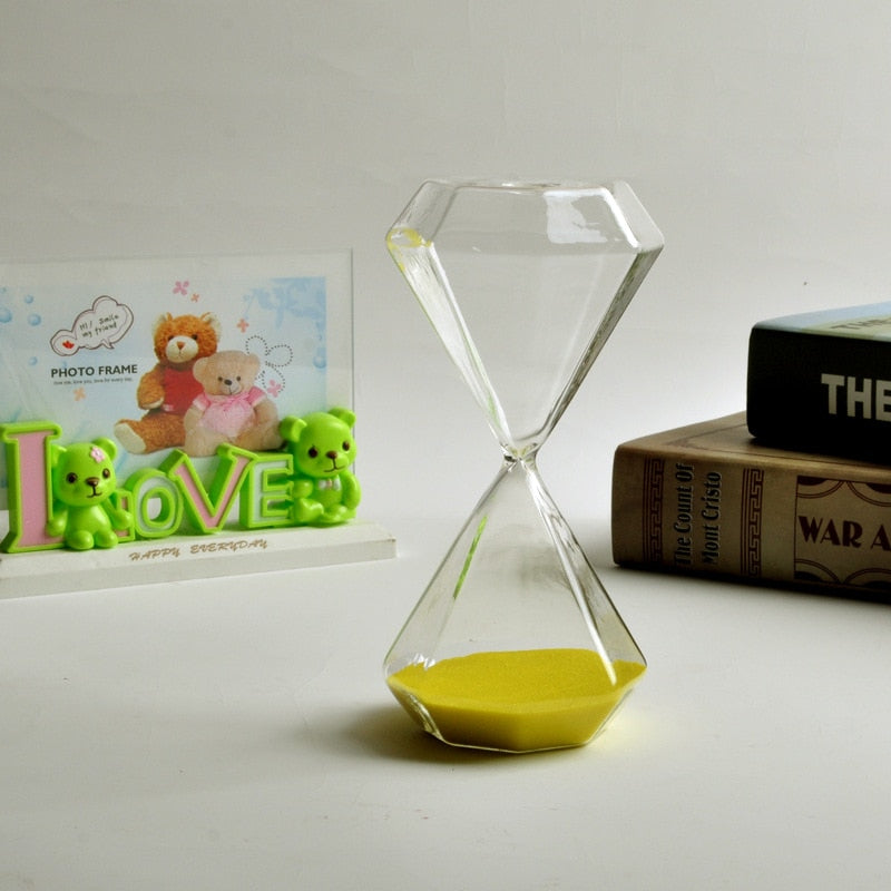 5–60 Minuten diamant zandloper, zandloper, zandloper, kinder cadeau, zandloper, huisdecoratie, beschikbaar in meerdere kleur opties