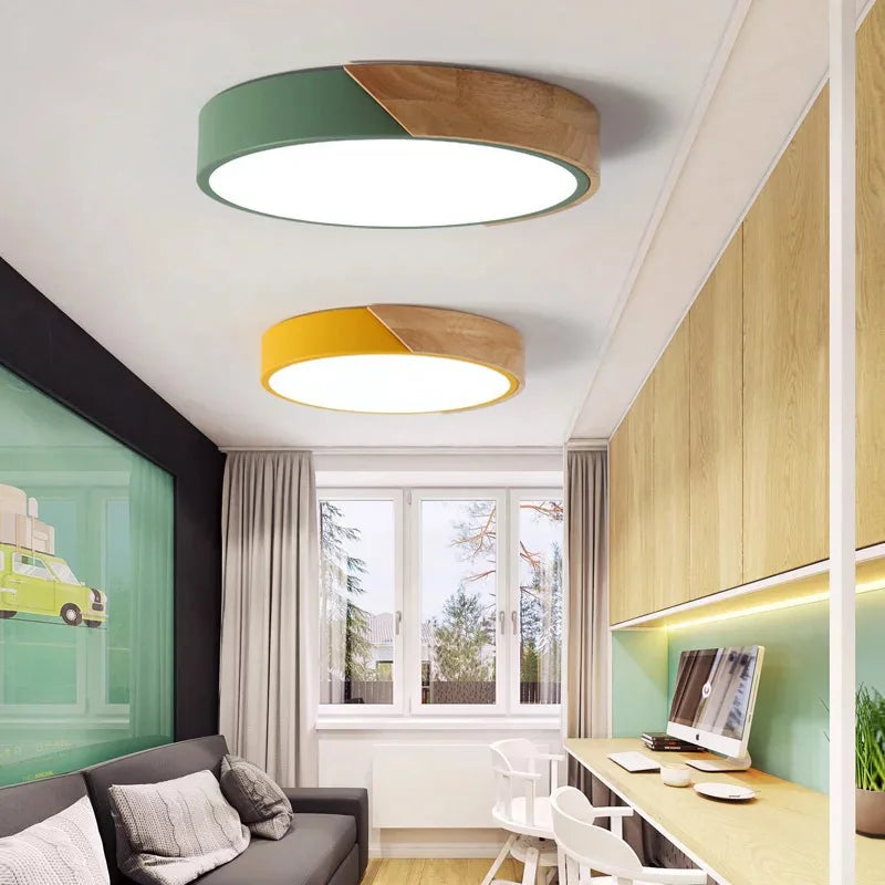 Moderne LED Plafondlamp Macaron Kandelaar