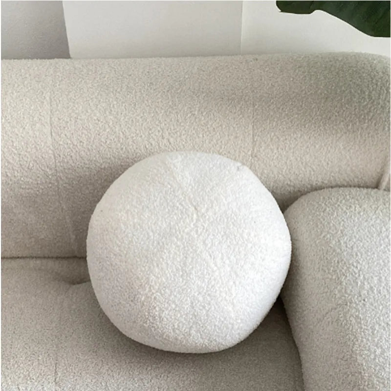 Nordic Bouclé Abstract Kussen – Minimalistisch Pluche Kussen | Troscana