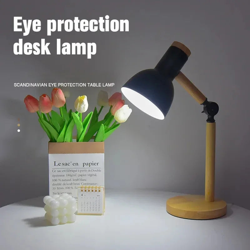 Artistieke Paddenstoelvormige Houten Bureau Lamp: Verlicht Je Ruimte met Stijl