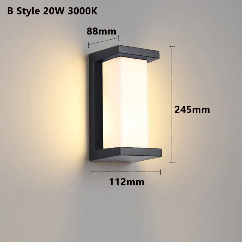 Moderne LED Buitenmuurverlichting met Bewegingssensor - Waterdichte IP65 Terrasverlichting voor Balkon Tuin