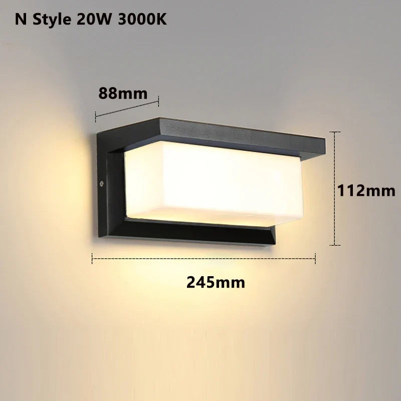 Moderne LED Buitenmuurverlichting met Bewegingssensor - Waterdichte IP65 Terrasverlichting voor Balkon Tuin