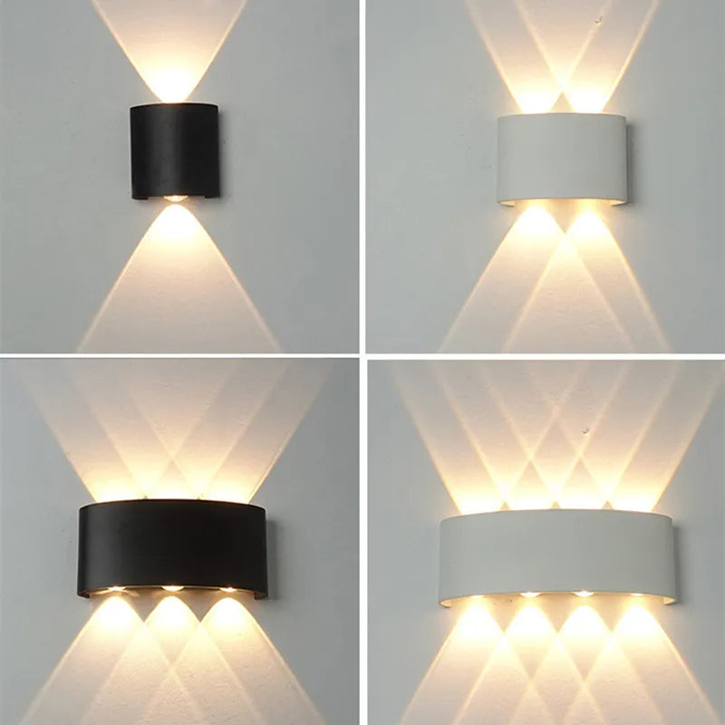 Lichaamsbewegingssensor Wandlamp Waterdicht Buitenshuis LED Wandlamp Op Neer Glanzende Lampen Tuin Yard Inductie Gang Wandlamp