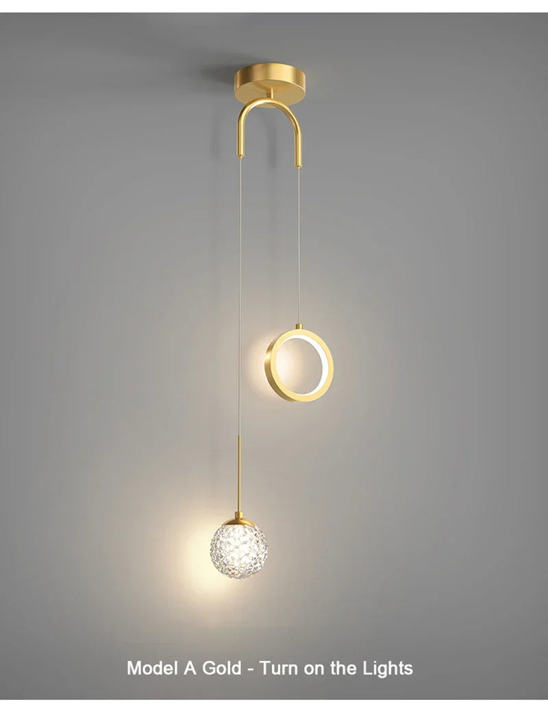 Moderne LED Hanglamp – 2-Weg Binnen Hanglamp voor Woonkamer, Slaapkamer, Eettafel met Aanpasbare 3 Lichtkleuren