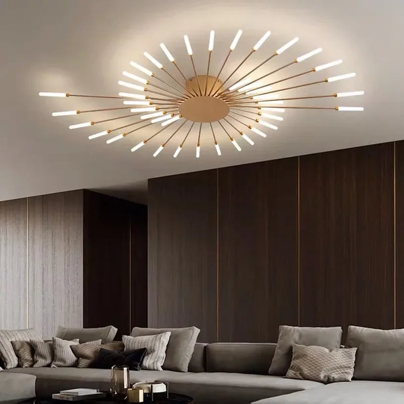 LED Nordic Vuurwerk Plafond Chandelier - Moderne Interieur Verlichting Fixture