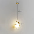 Nordic Glass LED Hanglamp – 3-Kleur Temperatuur, 1-Weg Hanglamp voor Eetkamer, Slaapkamer en Woonkamer Decor (5-10 m² Dekking)