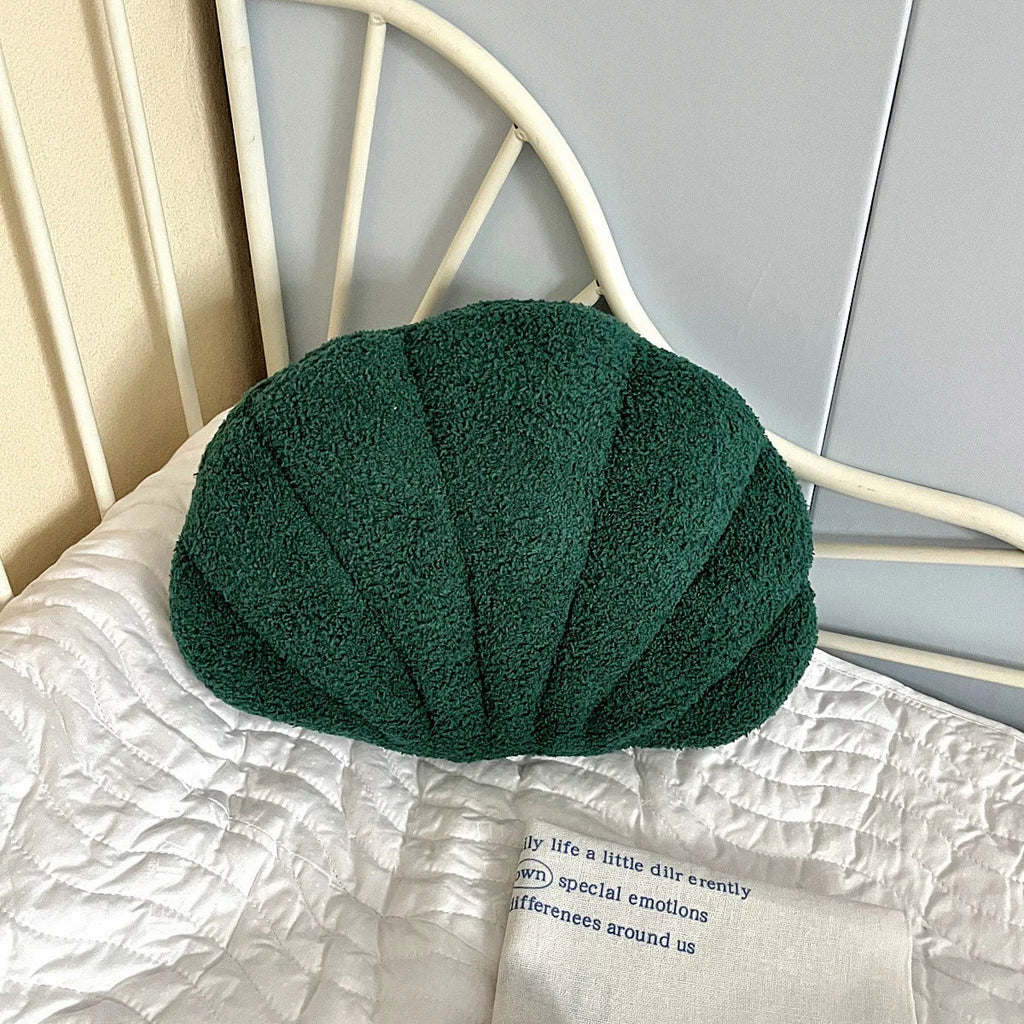 Pastel Shell Kussen – Fluffy Bouclé Pluche Kussen | Troscana