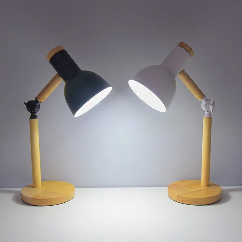 Artistieke Paddenstoelvormige Houten Bureau Lamp: Verlicht Je Ruimte met Stijl