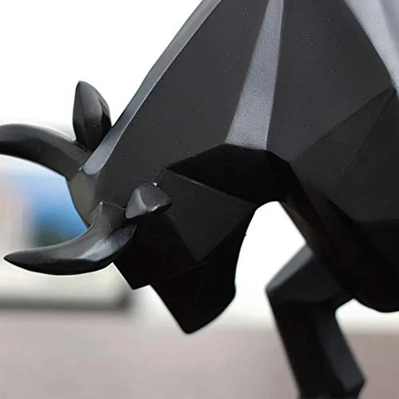 YuryFvna Moderne Geometrische Stier Standbeeld, Ornament, Café, Stier Sculpturen, Dier Figuren, Abstracte Hotel Woondecoratie