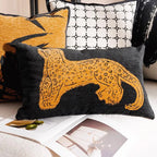 Luxe Geborduurde Decoratieve Kussen met Paardprint voor Bank en Woonkamer