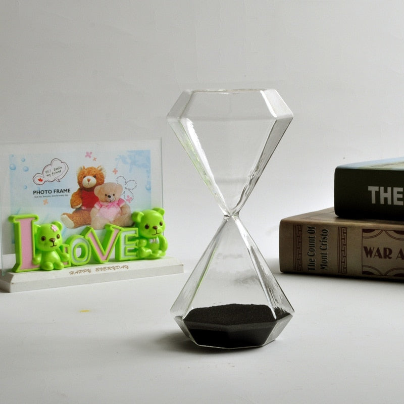 5–60 Minuten diamant zandloper, zandloper, zandloper, kinder cadeau, zandloper, huisdecoratie, beschikbaar in meerdere kleur opties