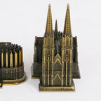 Kölner Dom Model Metaal Antiek Brons Duitsland Kölner Dom Gebouw Figuren Wereldberoemde Bezienswaardigheid Architectuur Decoratie
