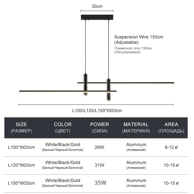 Moderne LED Hanglampen - Minimalistische Verlichting voor Keuken eiland, Bar en Eettafel