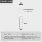 Moderne LED Hanglamp – Zwarte en Gouden Hanglamp voor Slaapkamer, Woonkamer en Eetkamer Decor