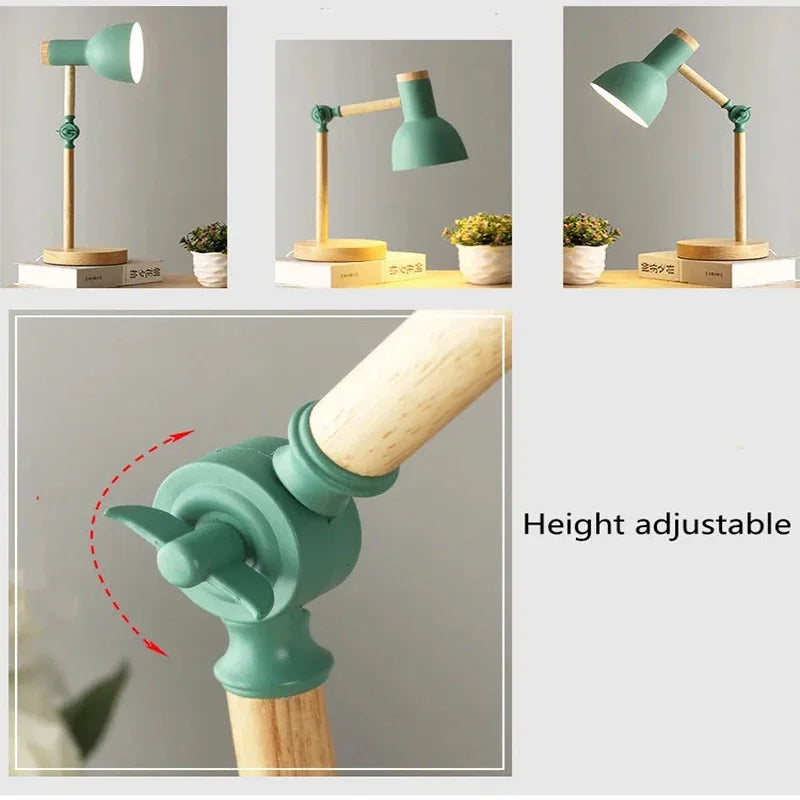 Artistieke Paddenstoelvormige Houten Bureau Lamp: Verlicht Je Ruimte met Stijl