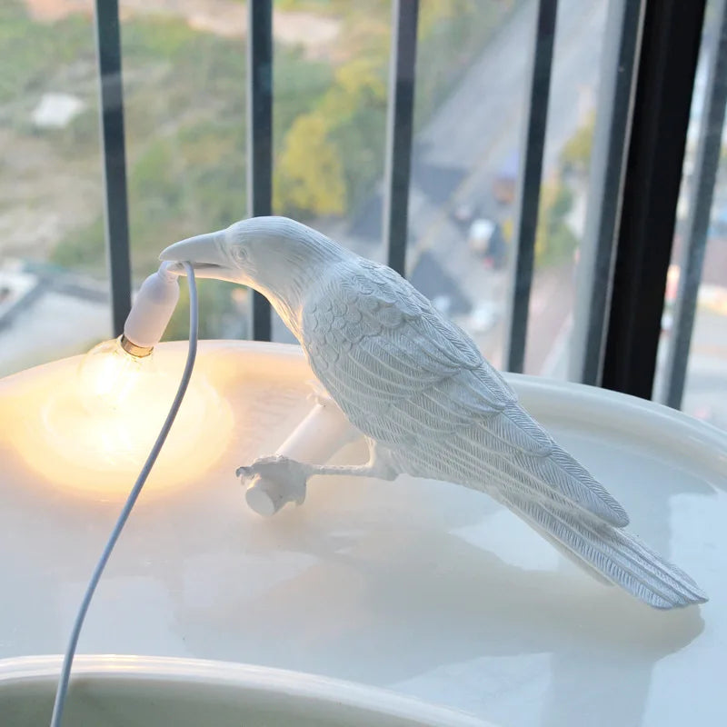Moderne Lucky Bird Tafellamp – Creatief Houten Dier Ontwerp voor Slaapkamer en Woonkamer