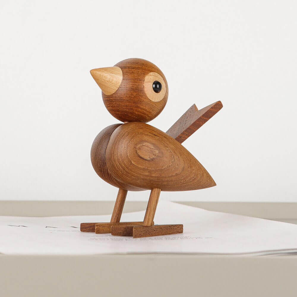 Een klein vogeltje vertelde me, Nordic houten ornament