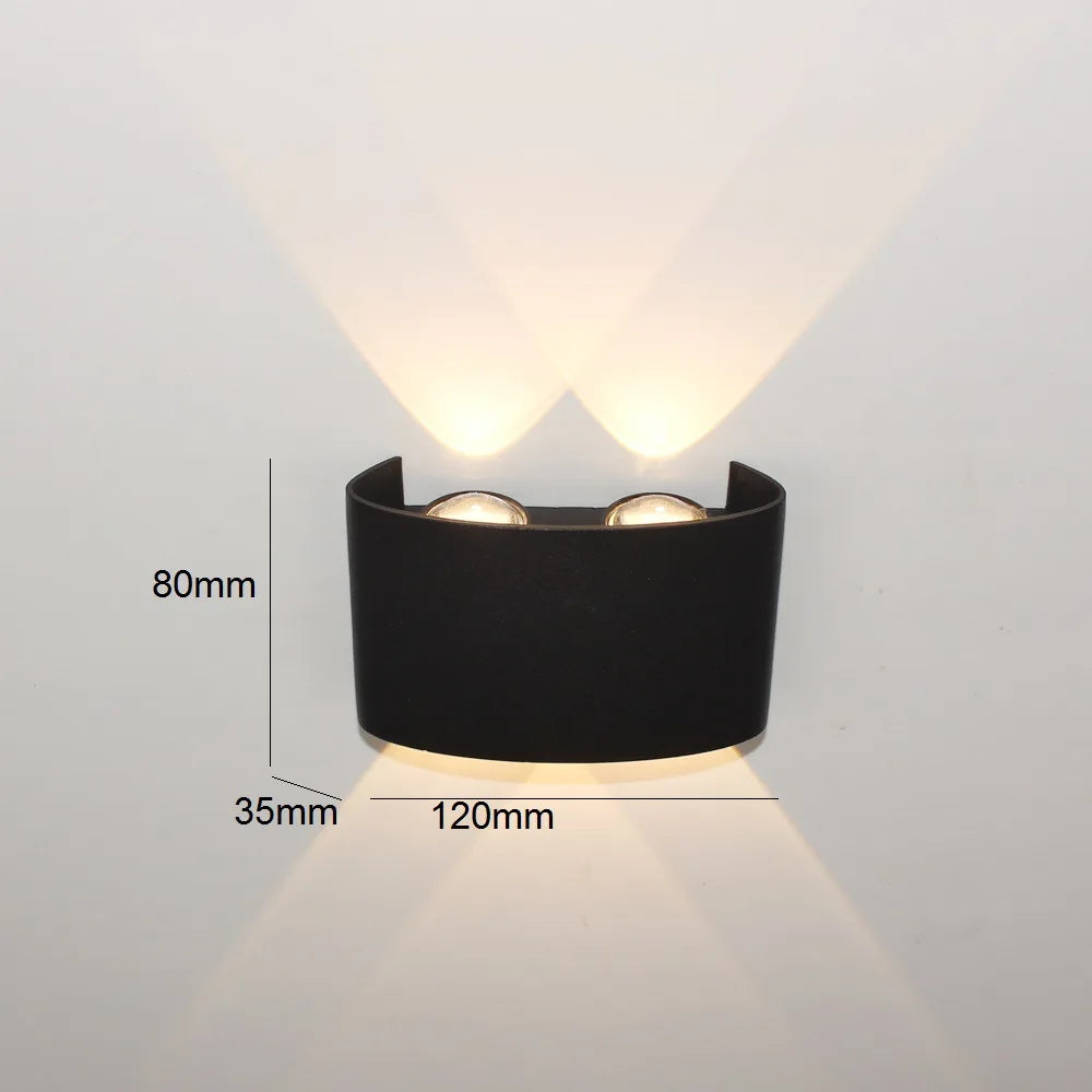 Lichaamsbewegingssensor Wandlamp Waterdicht Buitenshuis LED Wandlamp Op Neer Glanzende Lampen Tuin Yard Inductie Gang Wandlamp