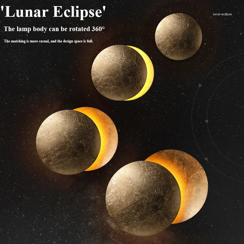 Moderne Eclipse Wandlamp - Ronde LED Wandlamp voor Slaapkamer, Gang, Corridor en Woonkamer