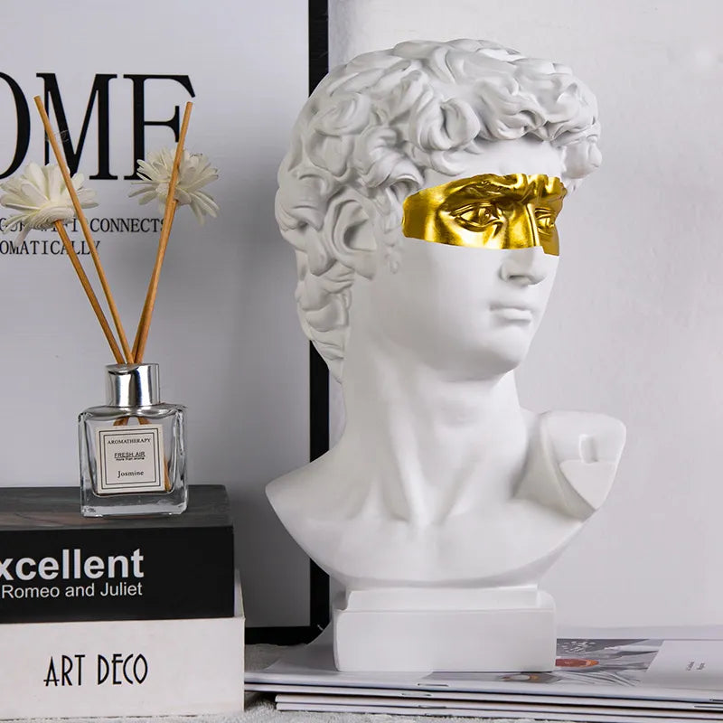 Europese Woondecoratie David Hoofd Hars Beelden Beelden Woondecoratie Moderne Abstracte Kunst Buste Beeldhouwkunst Schets Oefening